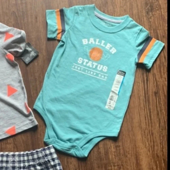 Okie Dokie Baby Bodysuit Basketball Shirt 24 Months - Picture 1 of 4
